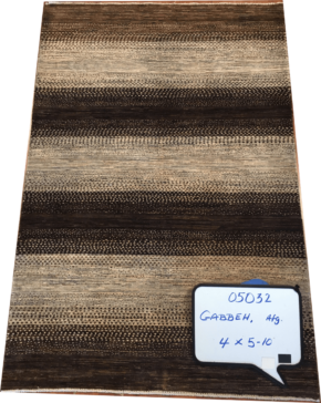 Gabbeh Afghan Beige Brown Silver 4x5-10 ws