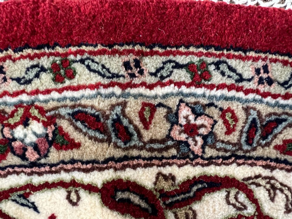 05440 Tabriz Indian Red White 6-2 Round | Manoukian Rugs™