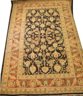 Peshawar Afghan Natural Black Orange 10x13-6 | Manoukian Rugs™