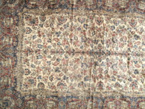 05821 Kerman Yazd Persian Natural Red & Blue 12-3x19-6 | Manoukian Rugs™ ws