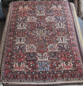 05317 Bakhtiari Persian Red Blue White 6-10x9-7 | Manoukian Rugs™