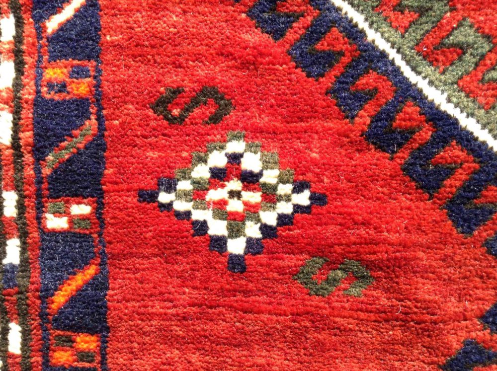 Semi-Antique Russian Kazak Red Natural Blue 4-7x6-10 | Manoukian Rugs™ CU 3