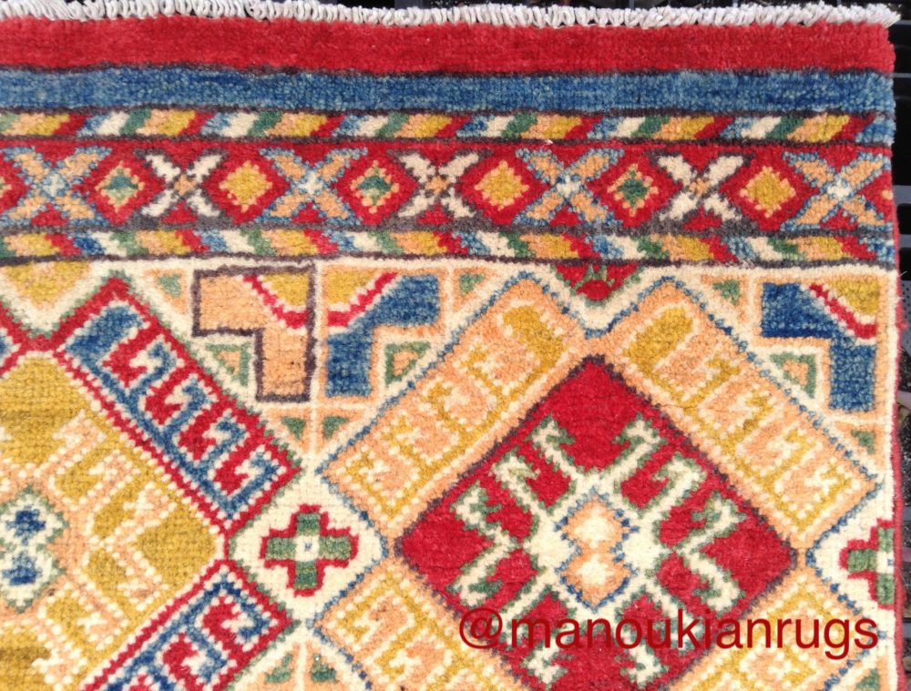 0913331 khorjeen afghan red blue green 2-8x13-2 corner