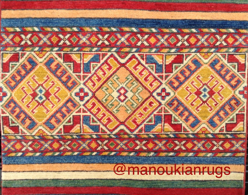 0913331 khorjeen afghan red blue green 2-8x13-2 cu 2