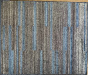 Contemporary Indian Gray Blue White 8x10 | Manoukian Rugs™