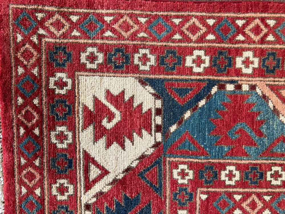 SS013023T406 Tribal Red White Blue 9-1x12 | Manoukian Rugs™