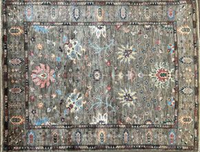 SS013023T410 Tribal Gray Blue Natural 4-10x6-3 | Manoukian Rugs™