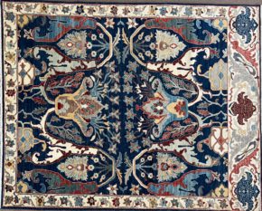 T483 Fine Bijar Blue & Natural 8x9-9 | Manoukian Rugs™