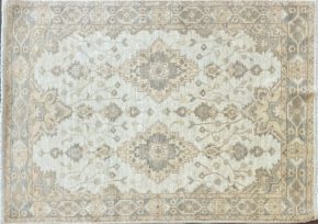 SS100520-24075T137 Peshawar Afghan Natural Beige Gray 4-2x6 | Manoukian Rugs™