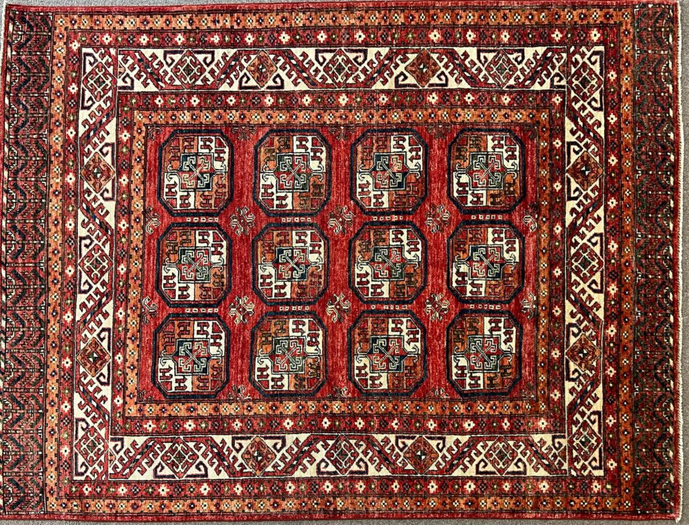 SS102882T376 Contemporary Pakistani Natural Orange Red 5x6-6 | Manoukian Rugs™